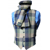 British Magee Tweed gilet groen/ blauw