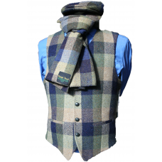 British Magee Tweed gilet groen/ blauw