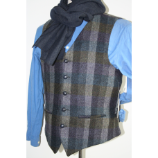 British Harris Tweed gilet, blauw