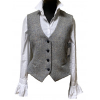 British blauw visgraat dames gilet 