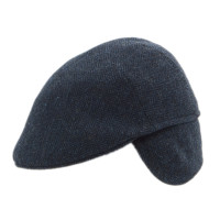 Faustmann donkerblauwe soft cap met oorflappen 