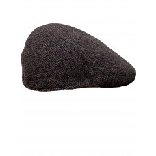 Faustmann blauw/bruine Harris Tweed soft cap. 
